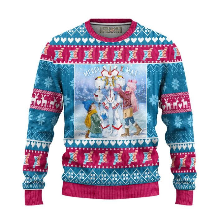 Darling In The Franxx Anime Ugly Christmas 3D Sweater