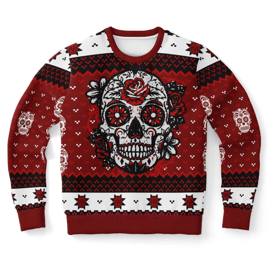 Day Of The Dead Red Sweater 3D Xmas