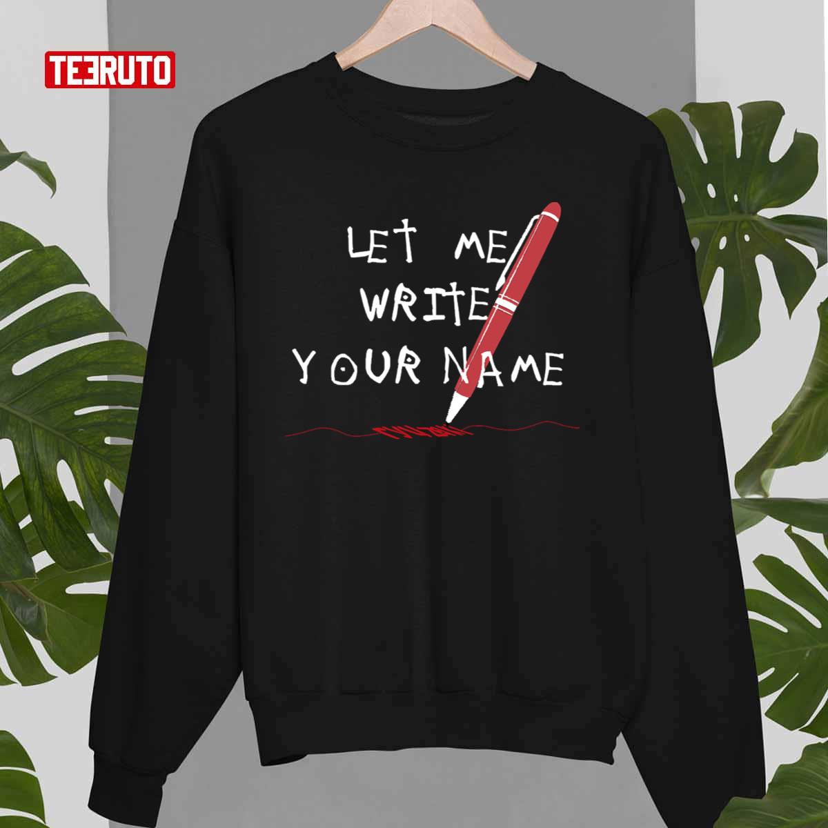 Death Note Anime Light Yagami Let Me Write Your Name Unisex Sweatshirt