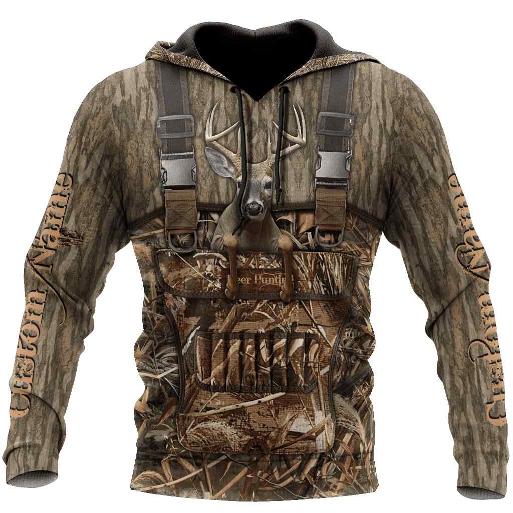 Deer Hunting Personalized Name 3D Hoodie