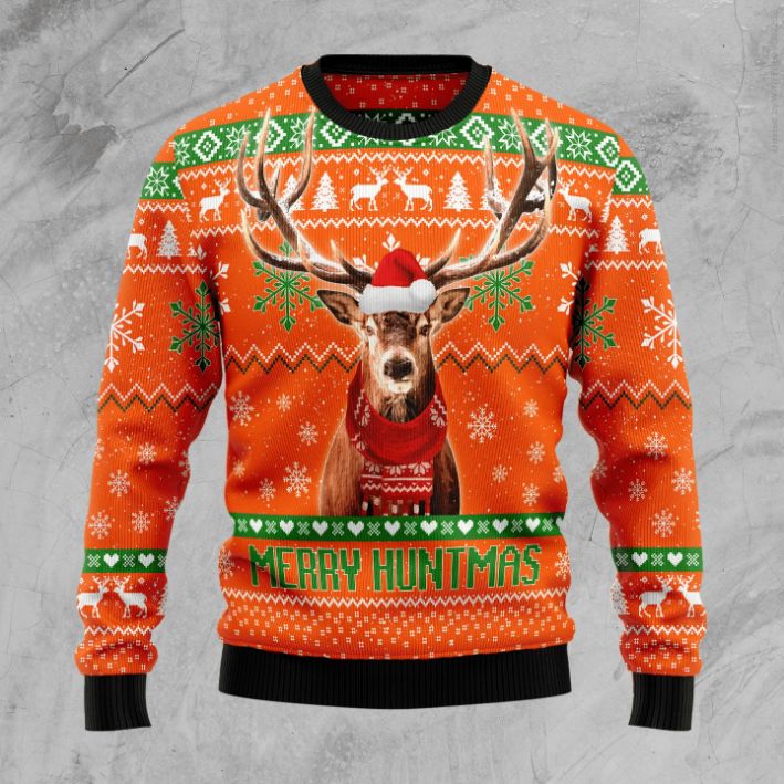 Deer Merry Huntmas 3D Christmas Sweater