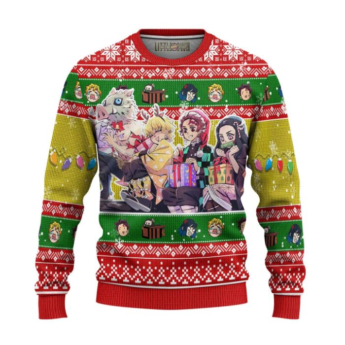 Demon Slayer Anime 3D Christmas Sweater