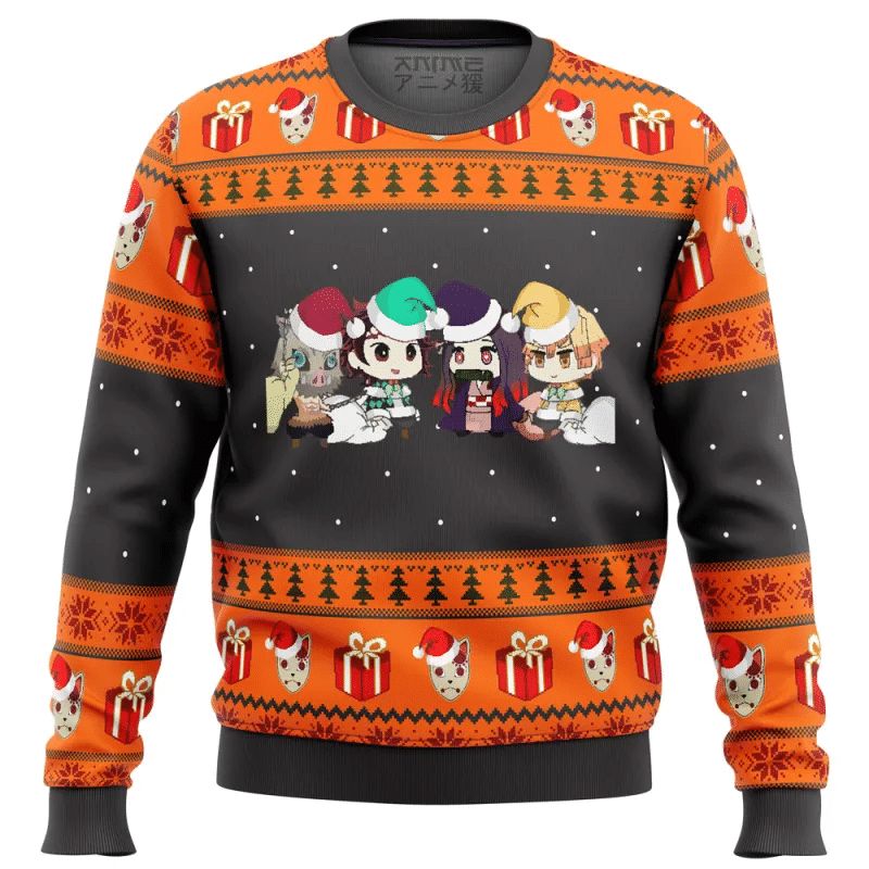 Demon Slayer Chibi 3D Sweater Xmas