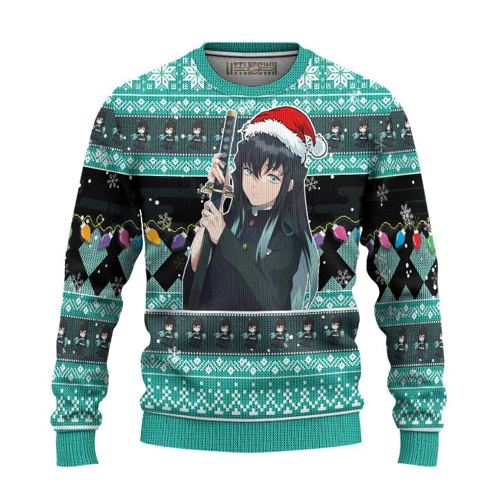 Demon Slayer Muichiro Tokito Anime Sweater Xmas Gift 3D