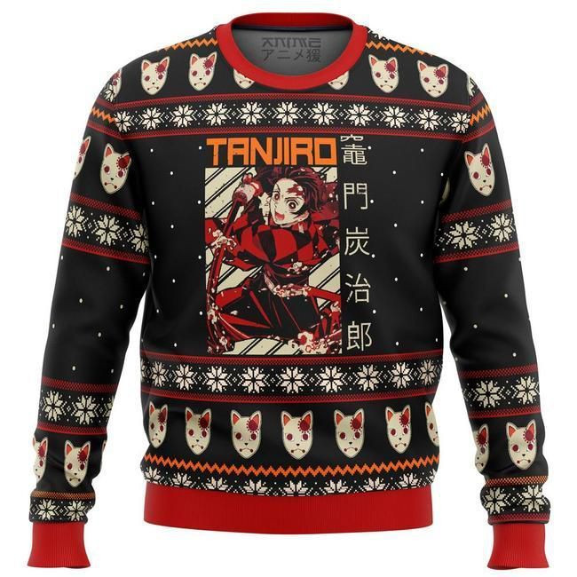 Demon Slayer Tanjiro Sweater 3D Xmas