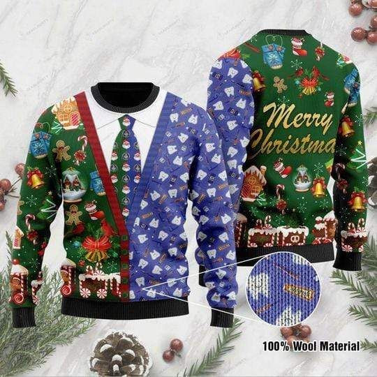 Dentist Merry Christmas Ugly Christmas 3D Sweater