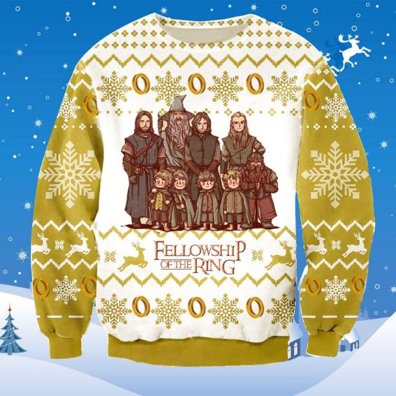 Fellowship Of The Ring Characters Ugly Wool Knitted Sweater Lord Of The Rings