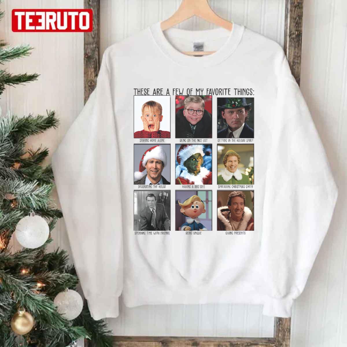 Few of My Favorite Things Christmas Friends 90s Movies Unisex Sweatshirt