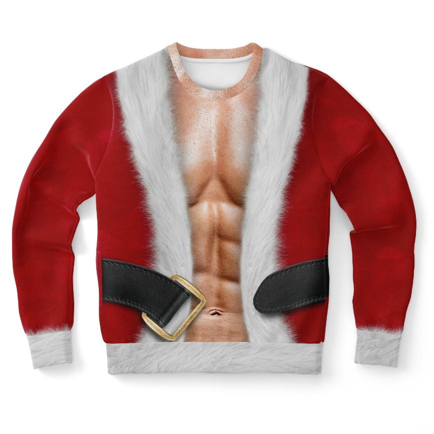Fit Santa Caucasian Ugly Christmas Wool Knitted Sweater