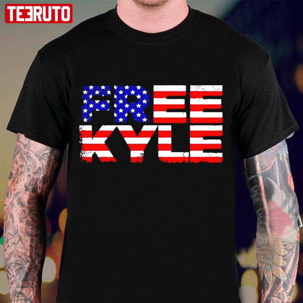 Free Kyle Rittenhouse American Flag Unisex T-Shirt