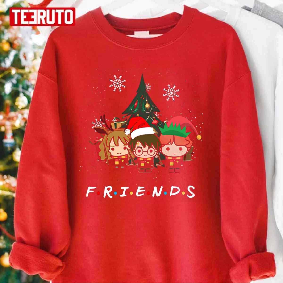 Friends Merry Christmas Chibi Harry Potter 2021 Unisex Sweatshirt