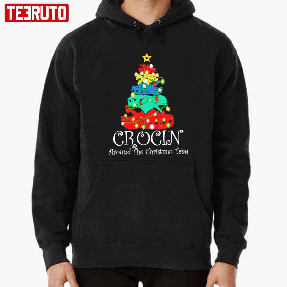 Funny Best Crocin Around The Christmas Tree Unisex T-Shirt Hoodie