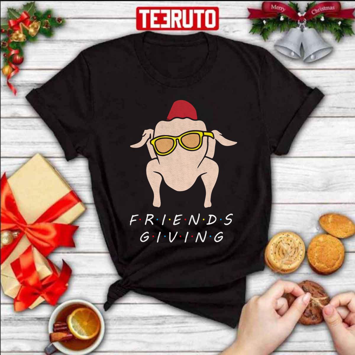 Funny Friends Giving Thanksgiving Monica Turkey Head Unisex T-Shirt