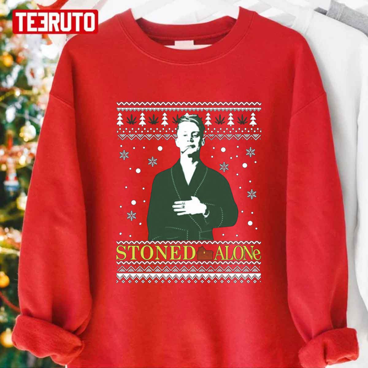 Funny Stoned Alone Christmas Unisex Sweatshirt