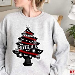 Goth Christmas Tree Merry Creepmas Unisex Sweatshirt