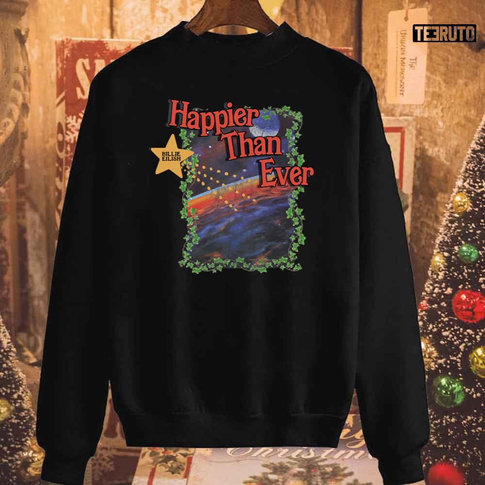 Happier Than Ever Billie XMas Vinatge Unisex Sweatshirt