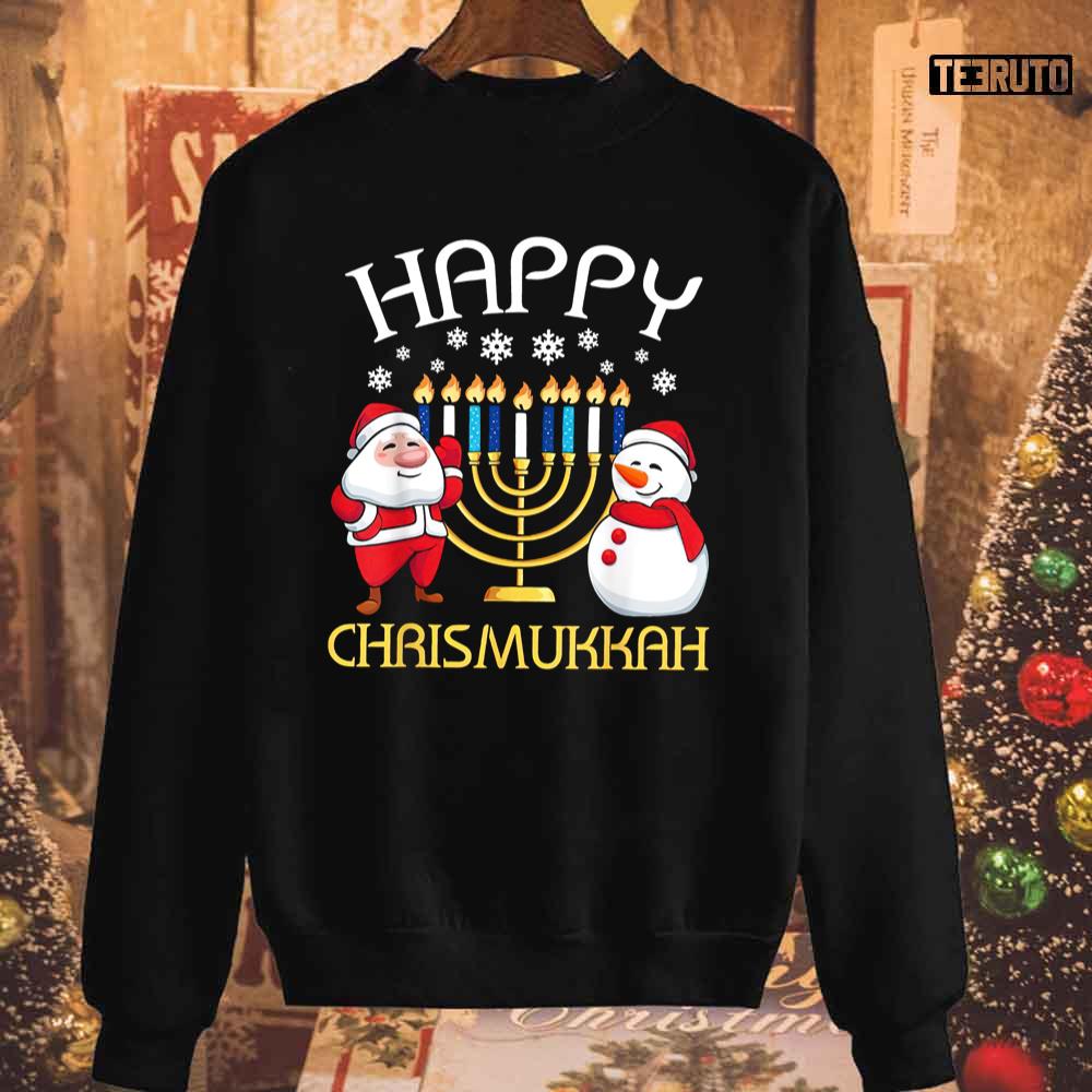 Happy Chrismukkah Jewish Santa Christmas Unisex Sweatshirt