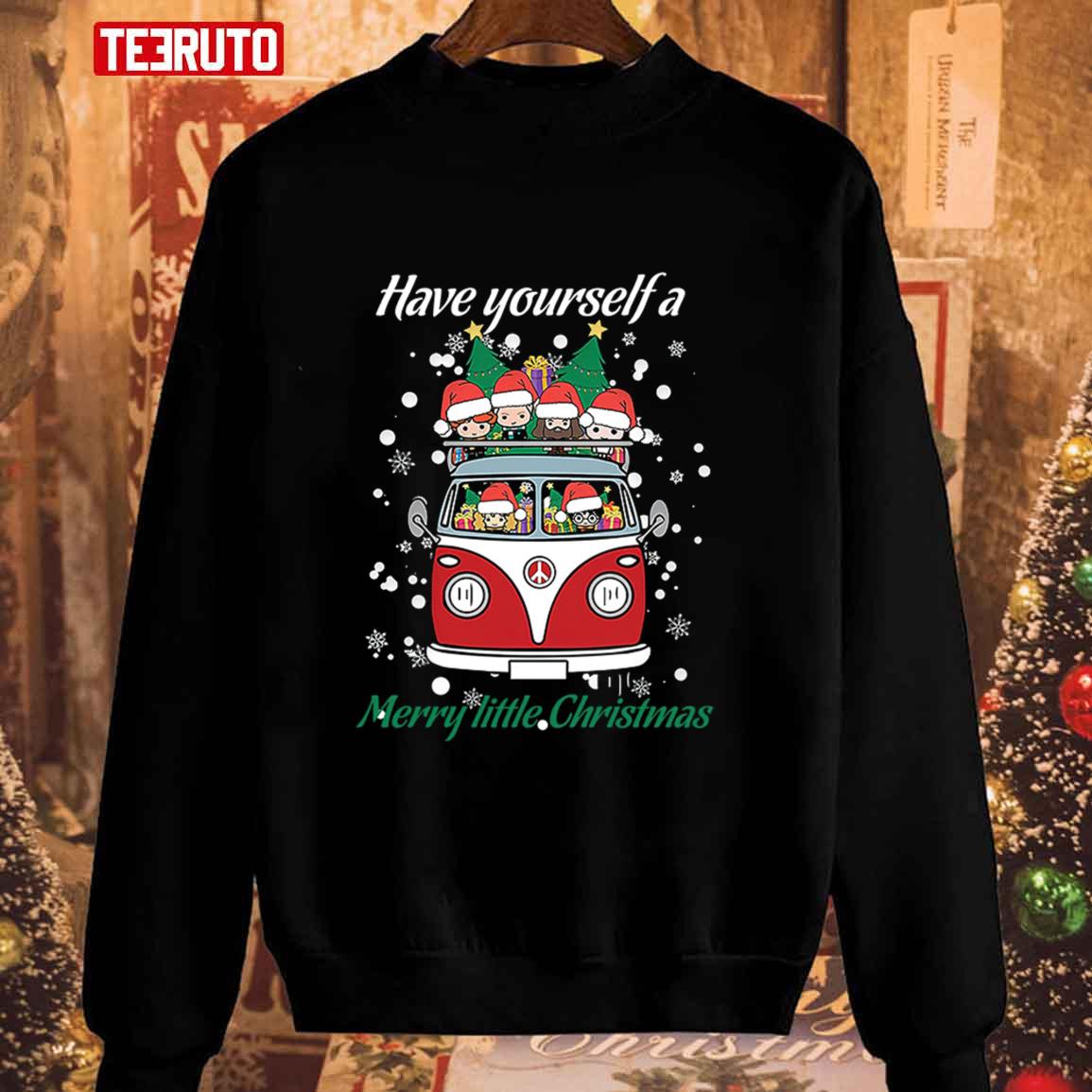 Harry Potter And Friends On Van Car Christmas Unisex Sweatshirt