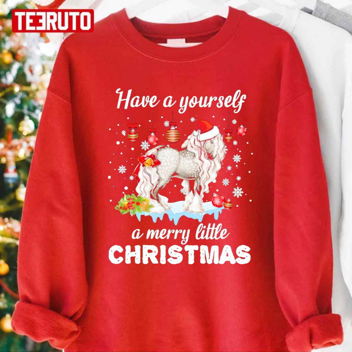 Have Yourself A Merry Liltte Horse Christmas Unisex Sweatshirt