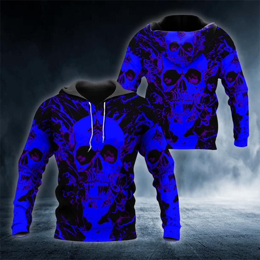 Tennessee Titans NFL Skull Flower Blue Hoodie Dress 3D