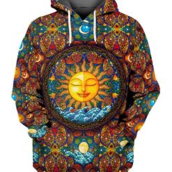 Hippie Sun 3D Hoodie