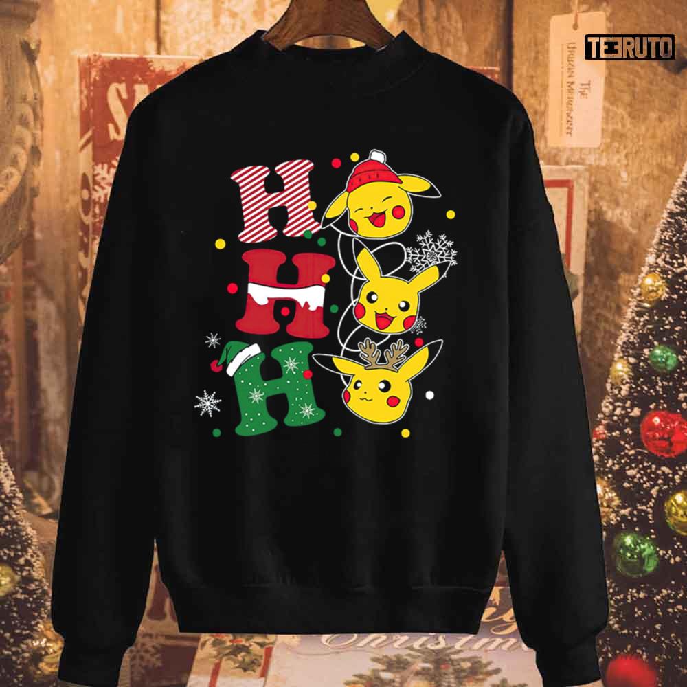 Ho Ho Ho Pokemon Christmas Pikachu Unisex Sweatshirt