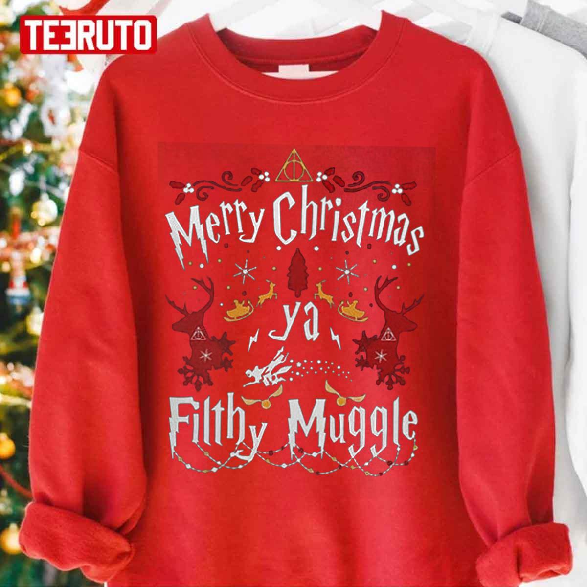 Hogwarts Merry Christmas Ya Filthy Muggle Harry Potter Unisex Sweatshirt