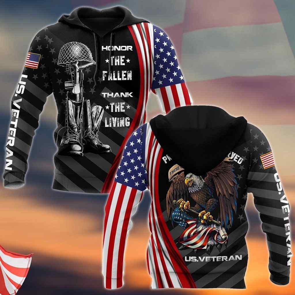 Honor The Fallen Thank The Living 3D Hoodie
