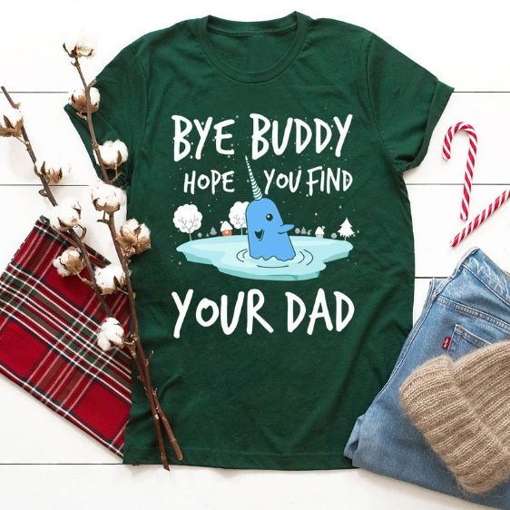 Hope Find Your Dad Christmas Narwhal Unicorn Of The Sea T-Shirt