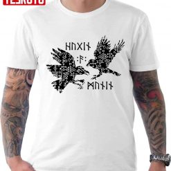 Huginn And Muninn Ravens Viking Fan Odin Scandinavian Mythology Celtic Unisex Sweatshirt T-Shirt
