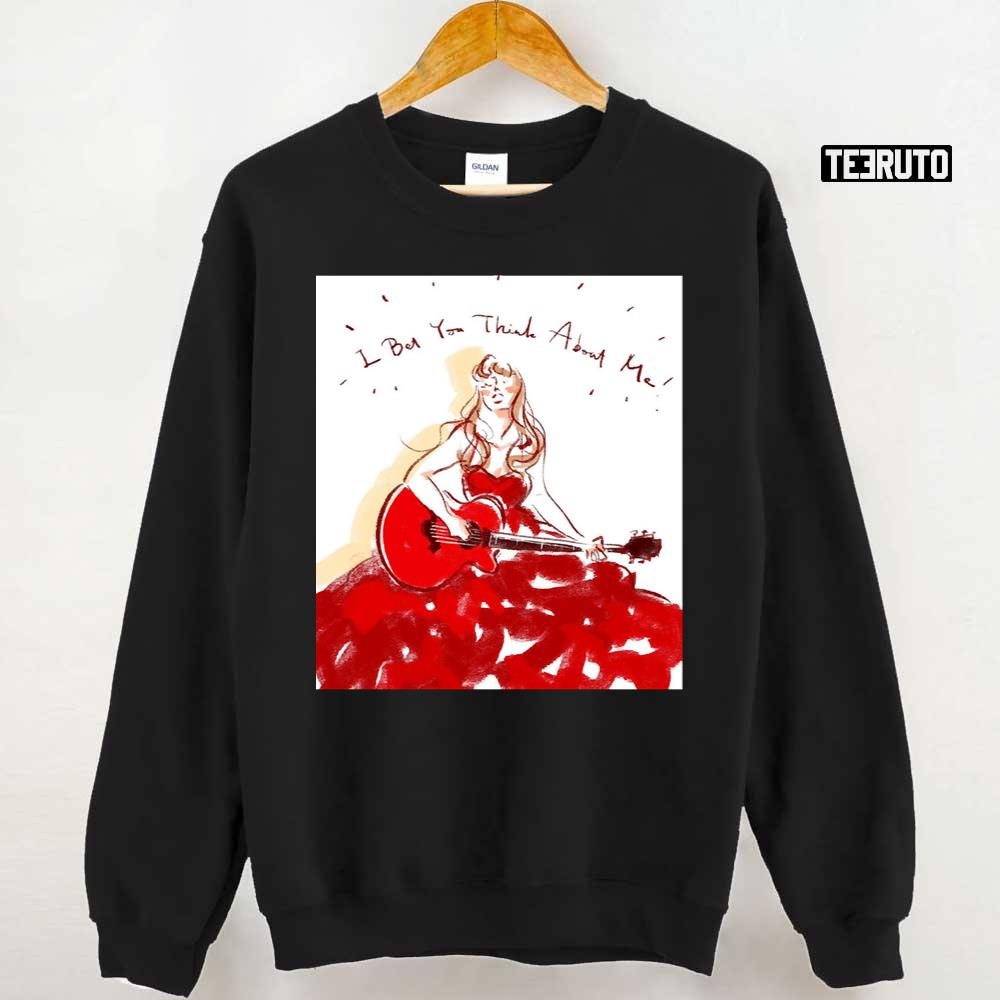 I Bet You Think About Me Taylor Swift Red Gown Unisex Sweatshirt