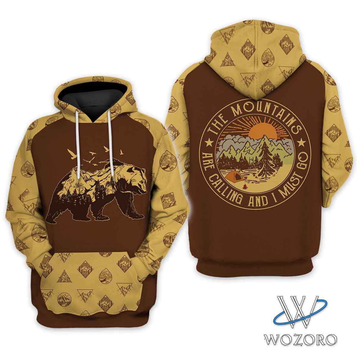 I Must Go Bear Camping 3D Hoodie