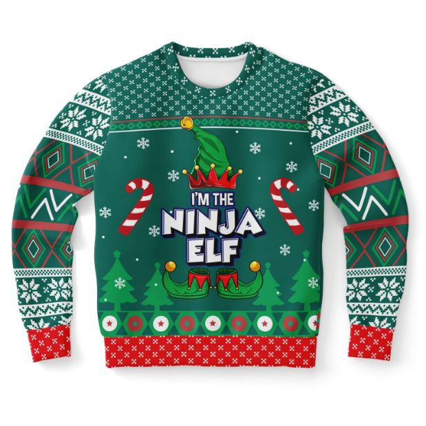 I’m The Ninja Elf Ugly Christmas Wool Knitted Sweater