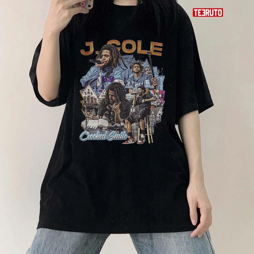 J Cole Crooked Rapper Vintage Bootleg Raptees 90s Unisex T-Shirt