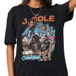 J Cole Crooked Smile Vintage 90s Rapper Unisex T-Shirt