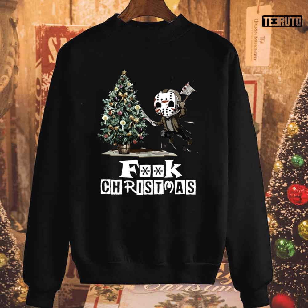 Jason Voorhees Fuck Christmas Ugly Merry Christmas Unisex Sweatshirt