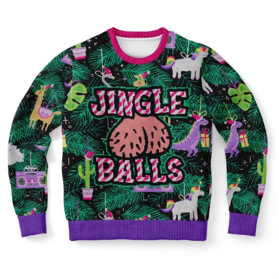Jingle Balls Ugly Christmas Wool Knitted Sweater