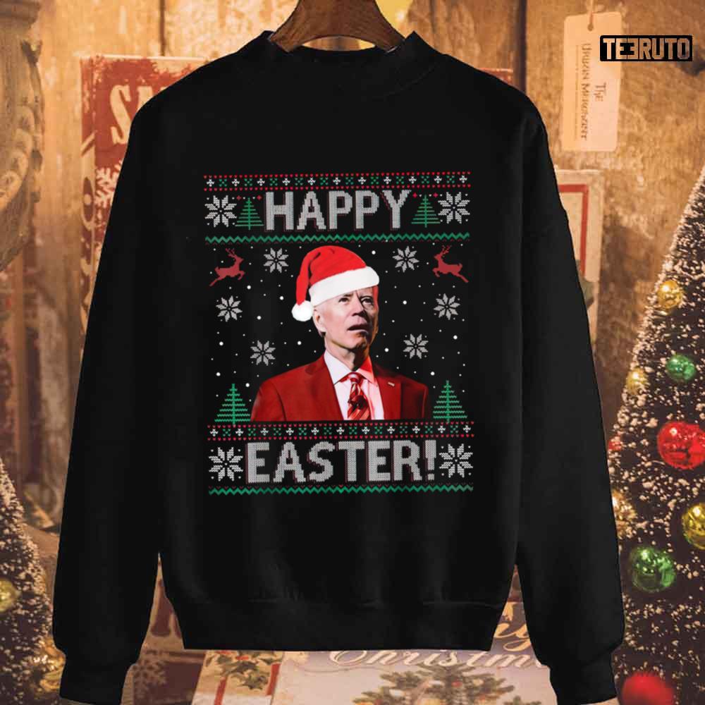 Joe Biden Christmas Happy Easter Ugly Xmas Unisex Sweatshirt
