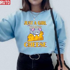 Just A Girl Who Loves Cheese And Mouse Unisex Sweatshirt