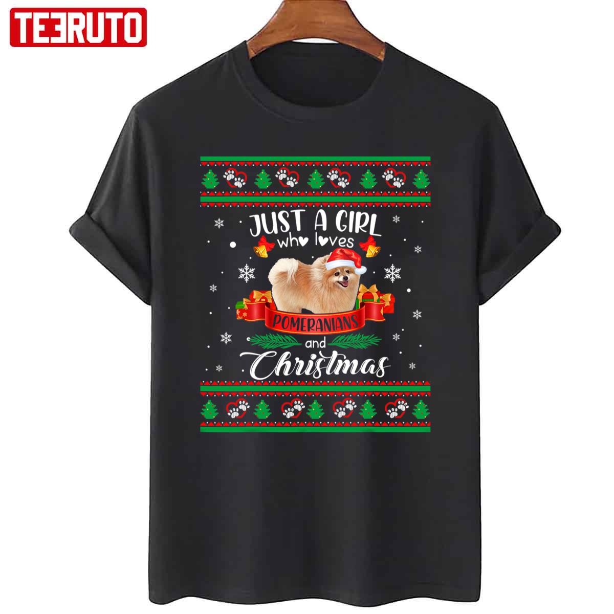 Just A Girl Who Loves Pomeranians & Christmas Unisex Sweatshirt