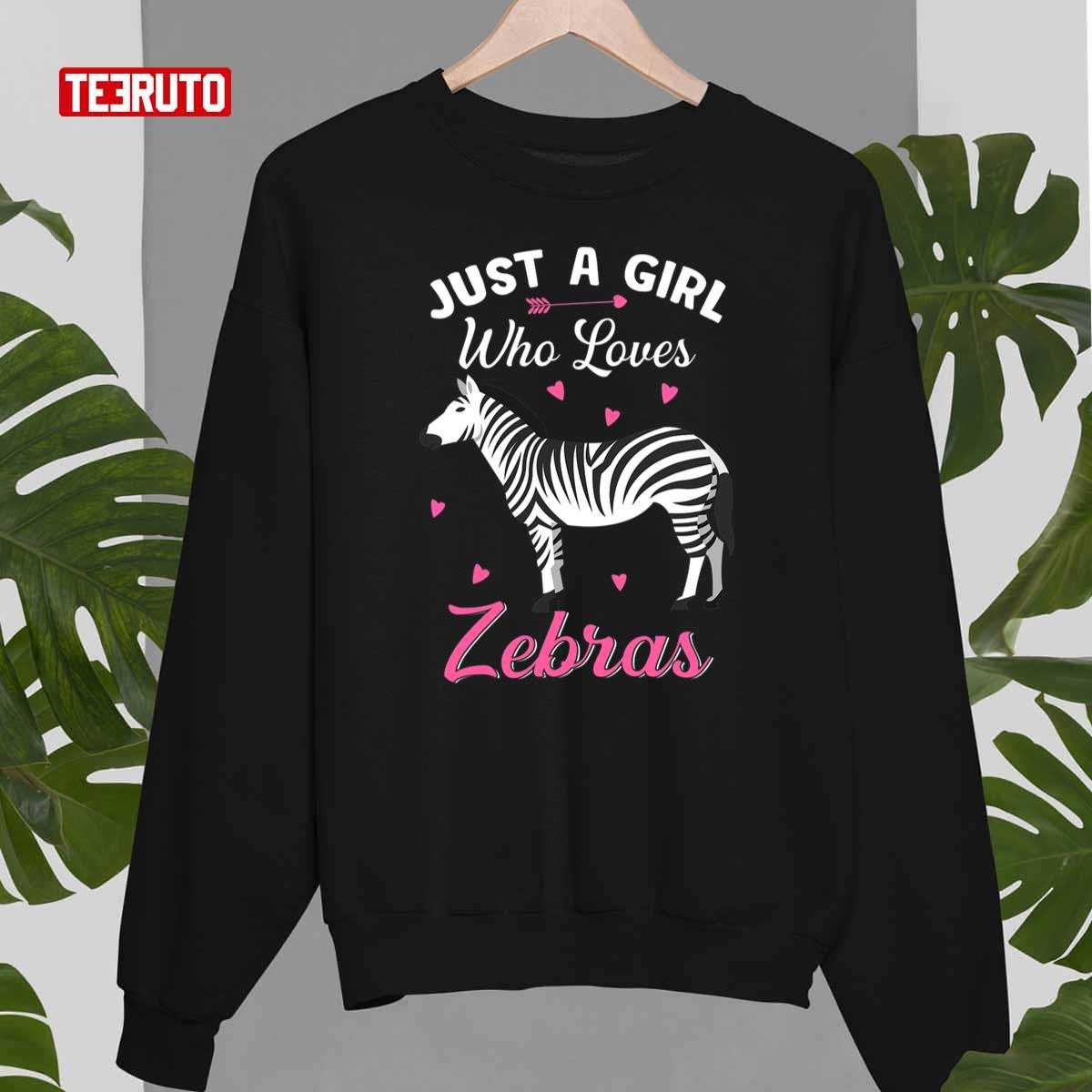 Just A Girl Who Loves Zebras Unisex Sweatshirt