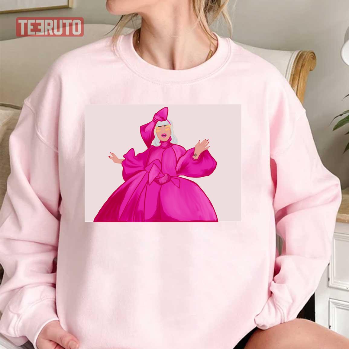 Lady Gaga Iconic The Met Pink Dress Unisex Sweatshirt