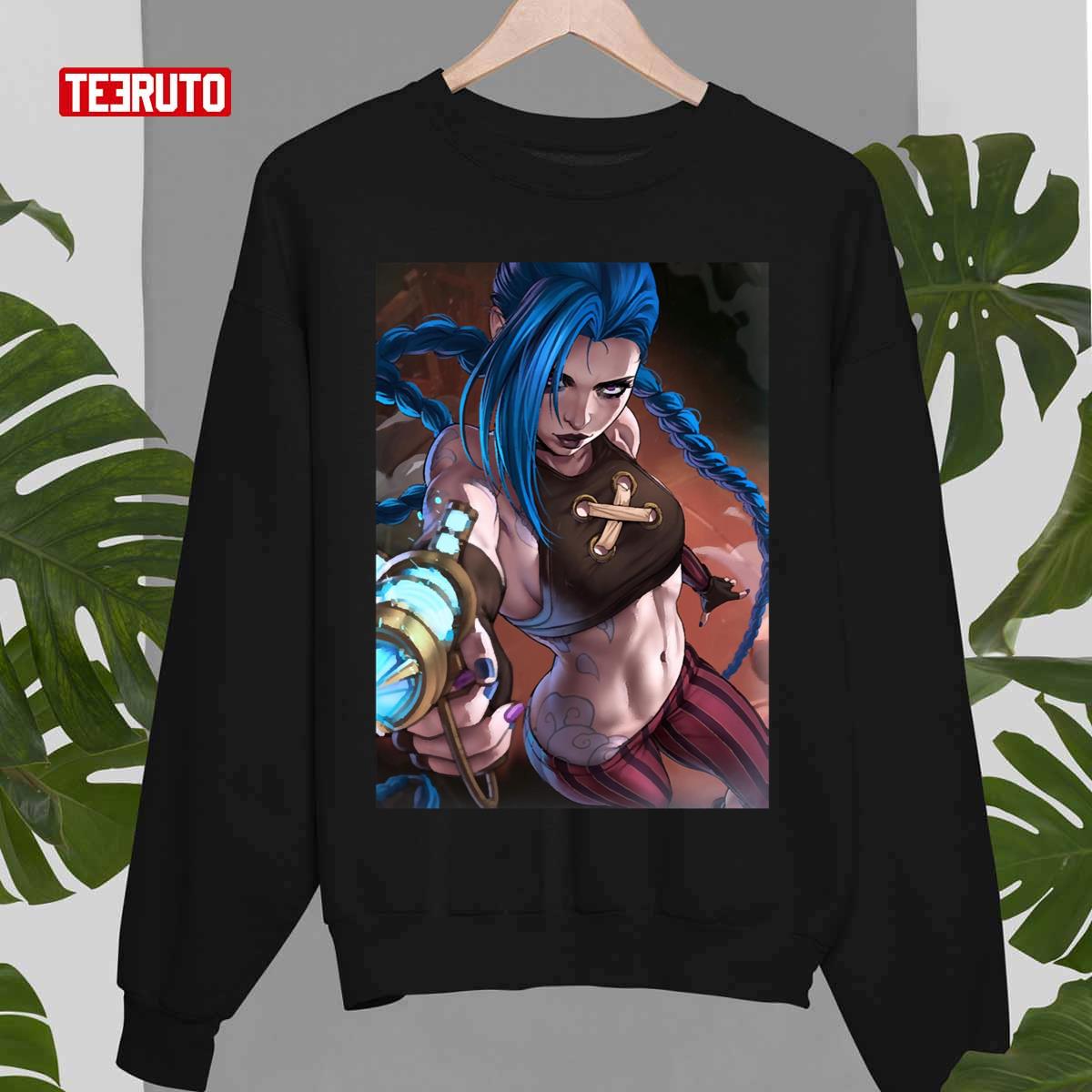 New League of Legends arcane LOL Hoodie sweater 3D printing fashion long  sleeve sweater (XL, 4)