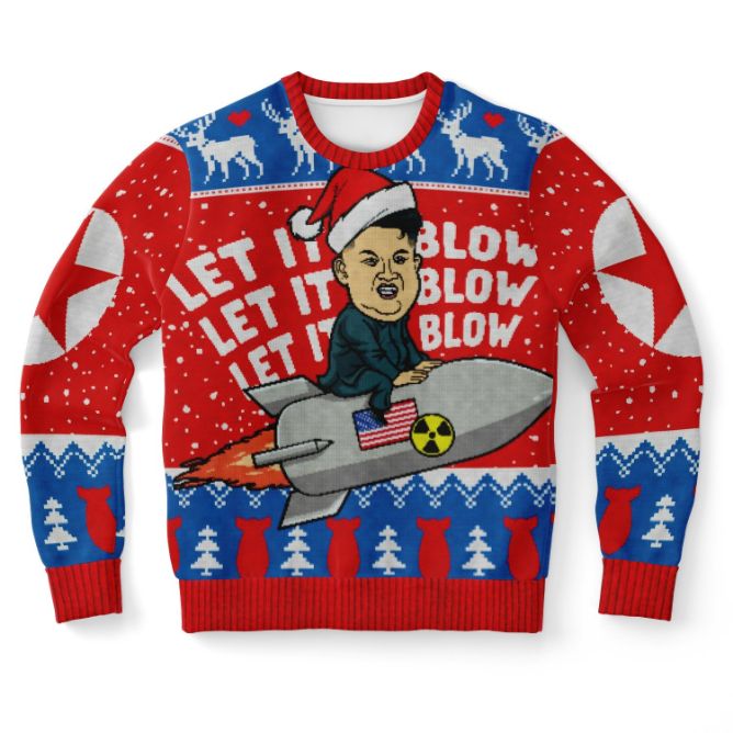 Let It Blow Ugly Christmas Wool Knitted Sweater