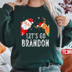 Let’s Go Brandon Christmas Santa And Reindeer Anti Biden Unisex Sweatshirt