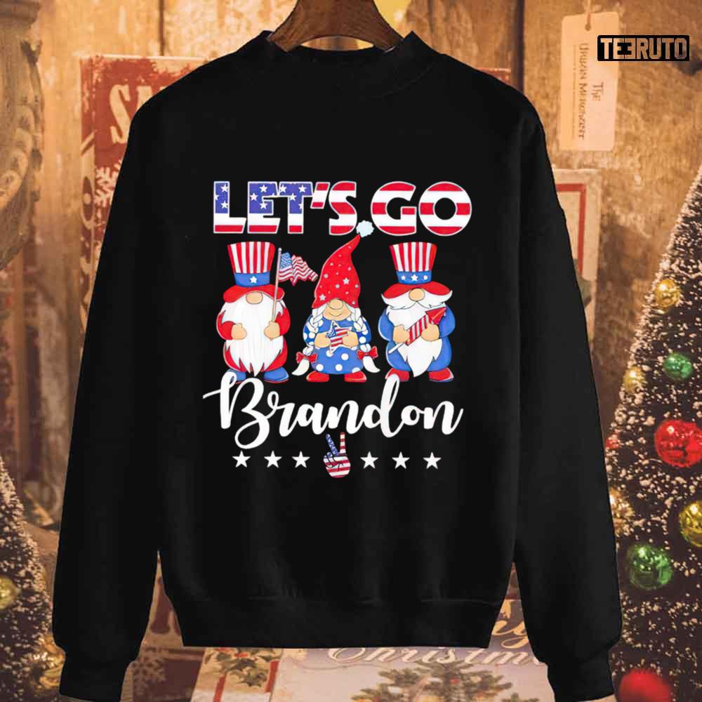 Let’s Go Brandon Gnomes American Flag Christmas Unisex Sweatshirt