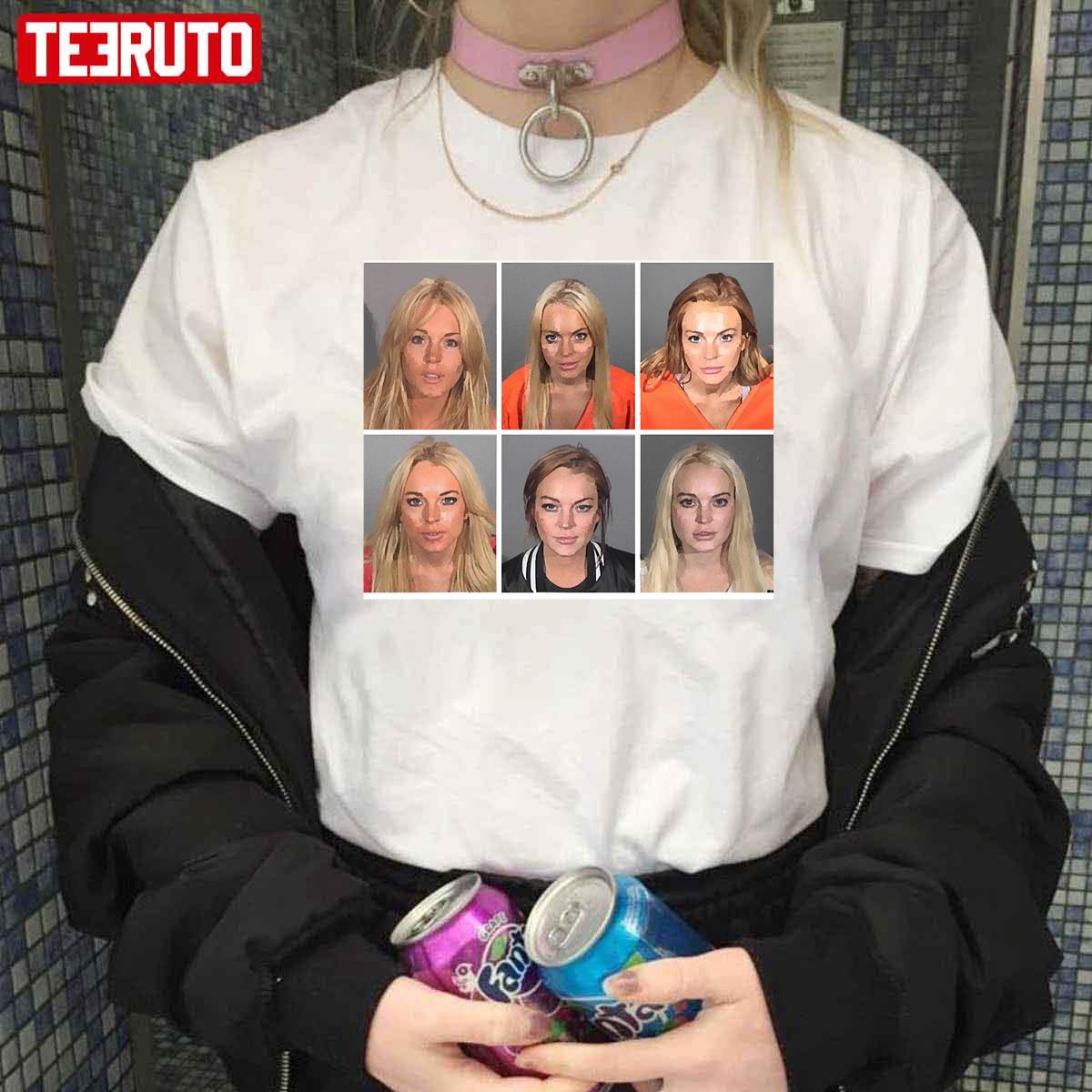 Lindsay Lohan Mugshots Unisex T-Shirt