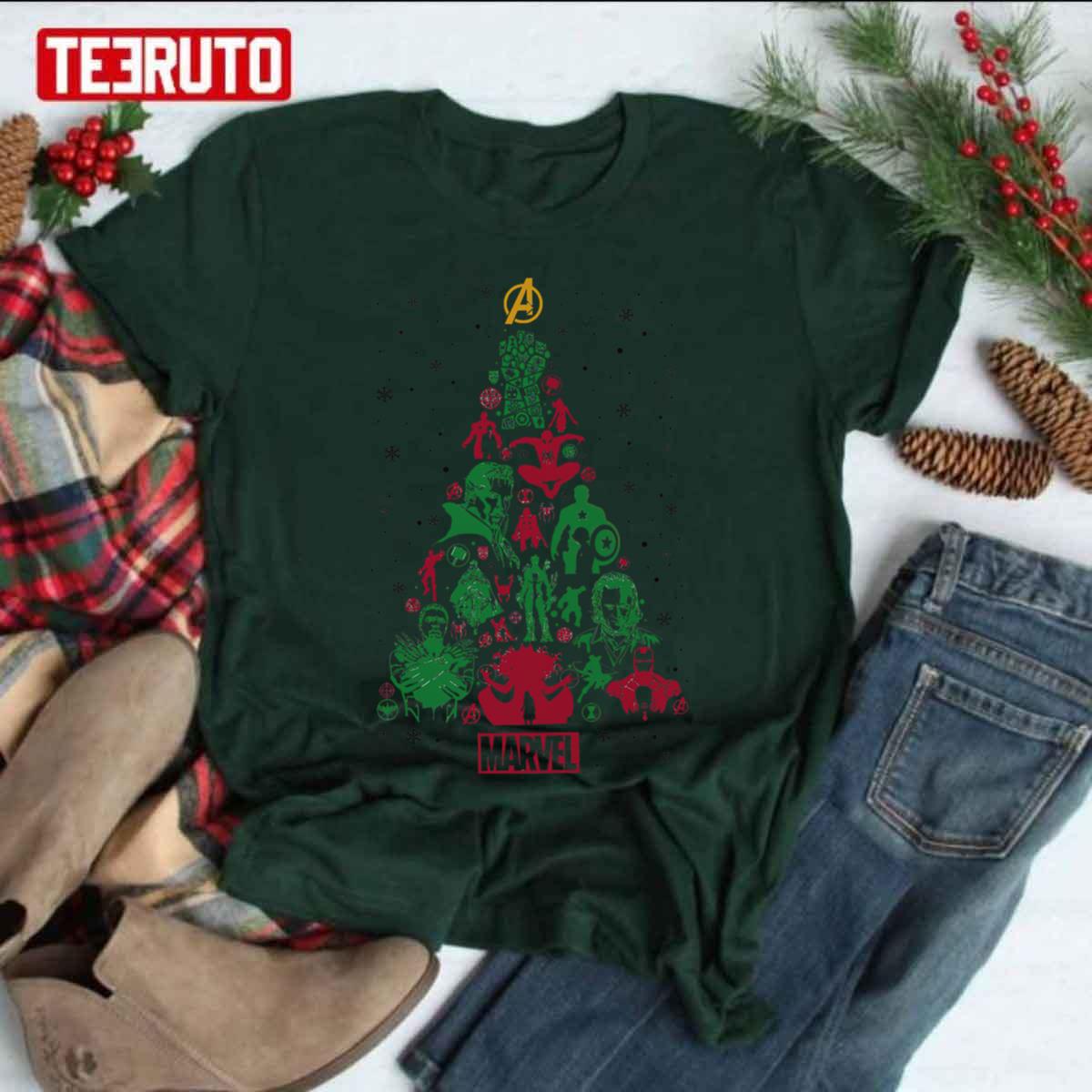 Marvel Christmas Tree Avengers Unisex Sweatshirt
