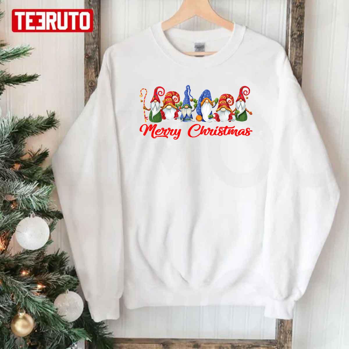 Merry Christmas Funny Gnomes Unisex Sweatshirt