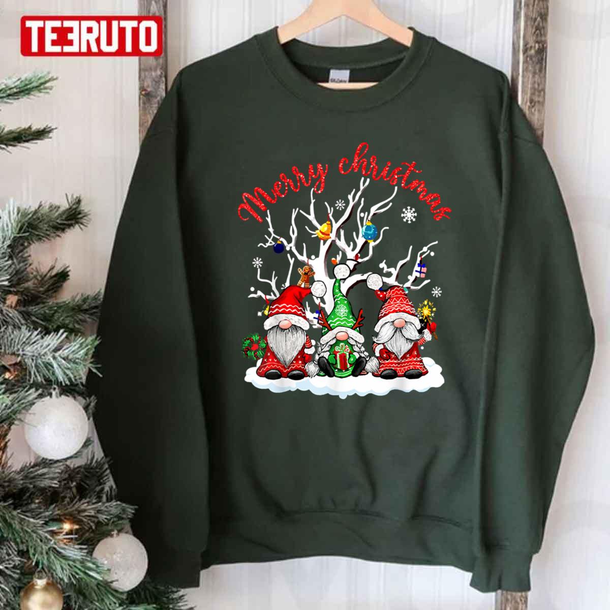 Merry Christmas Funny Gnomes Xmas Holidays Unisex Sweatshirt